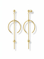 Circle Line Dangle Earrings