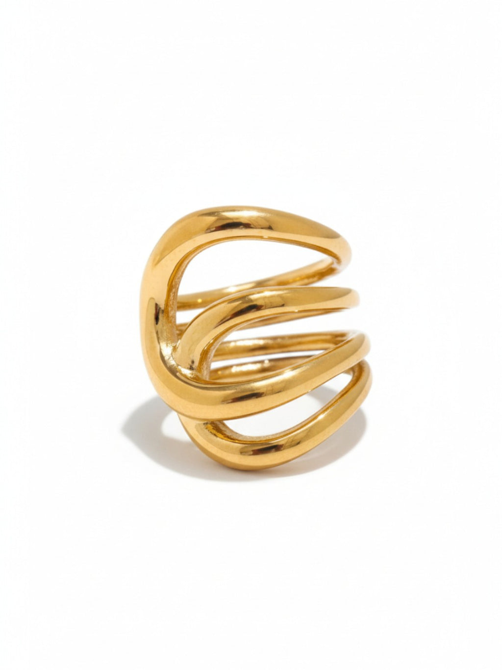 Stainless Steel Metal Cast Fashion Ring Size 7