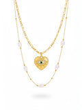 Double Layer Pearl Chain Necklace