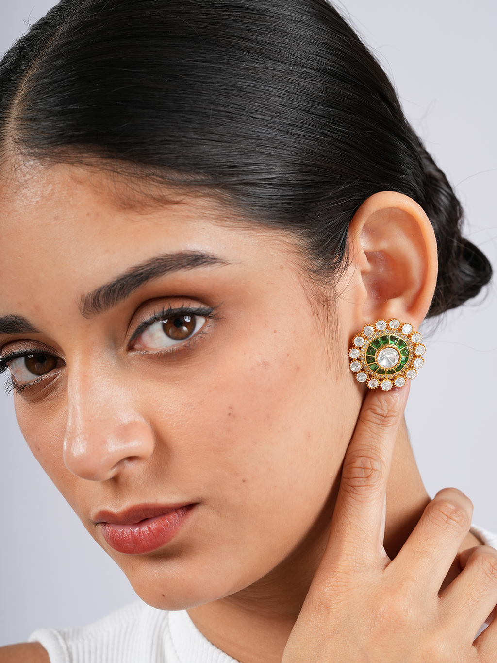 Green Aura Studs
