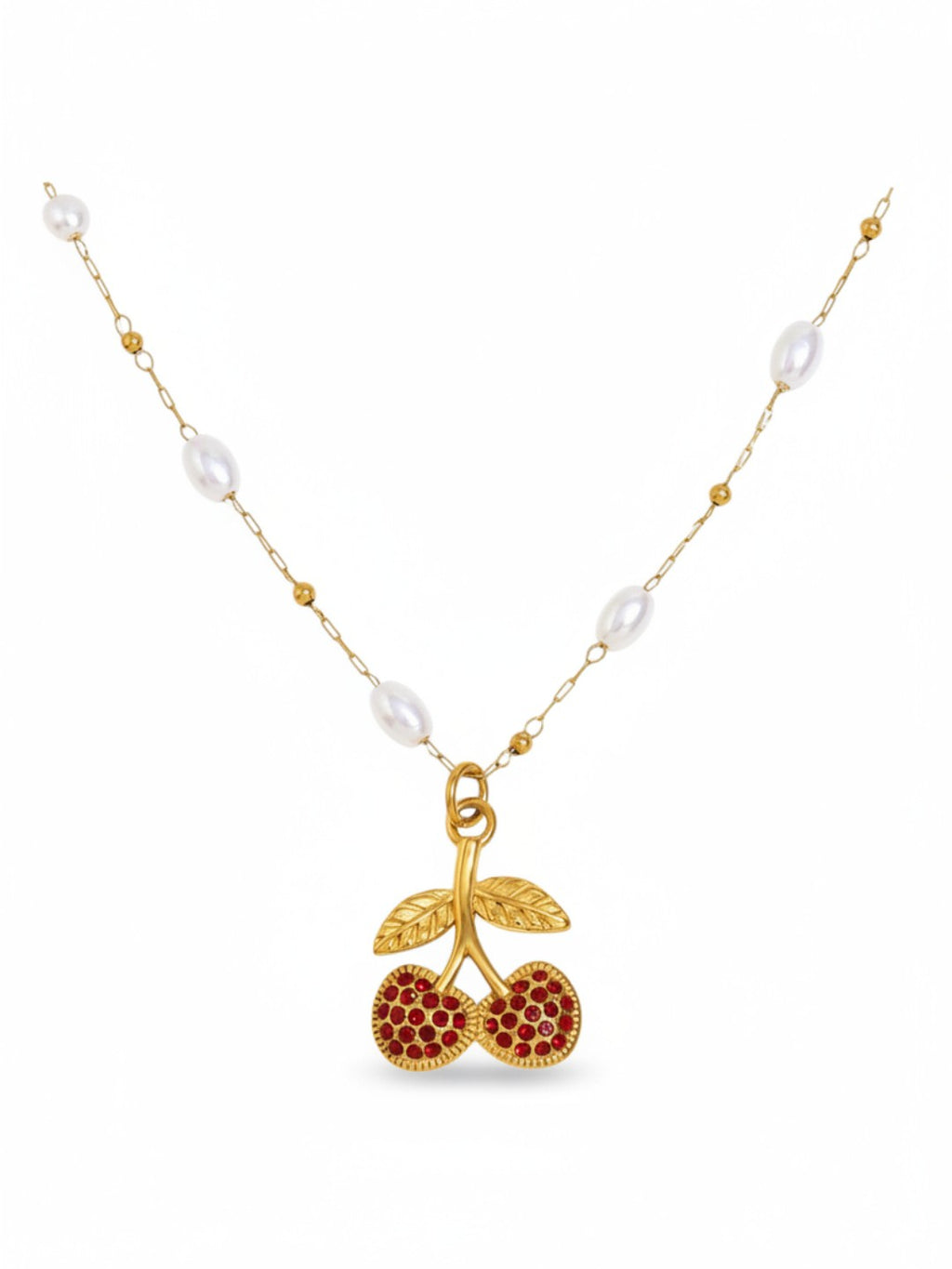 Zircon Cherry Pendant Necklace