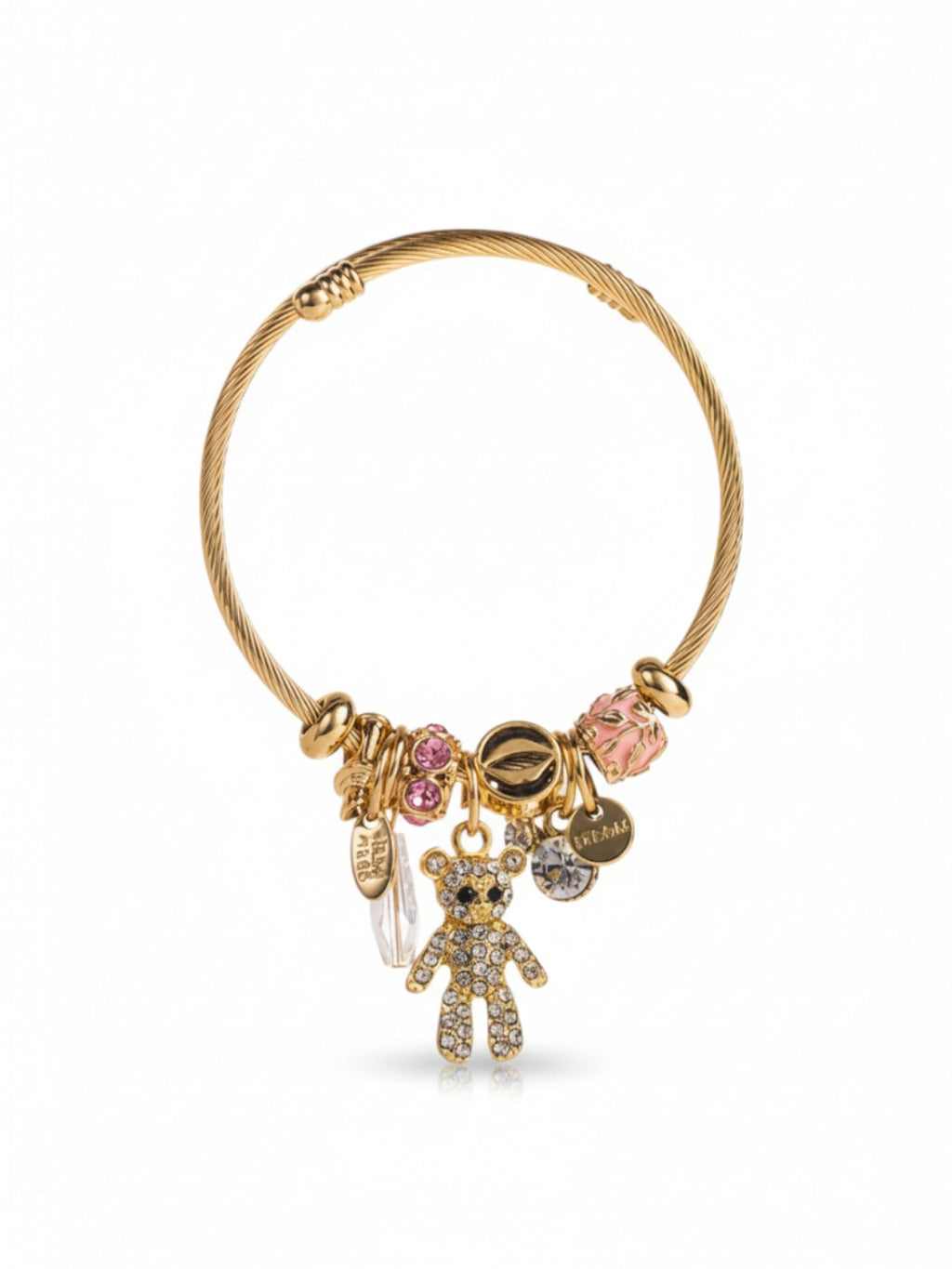 CZ Teddy Charm Bracelet