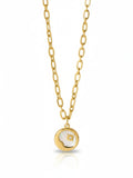 Sun Moon Stars Round Coin Pendant Necklace