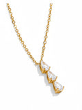 Triple CZ Pendant Necklace