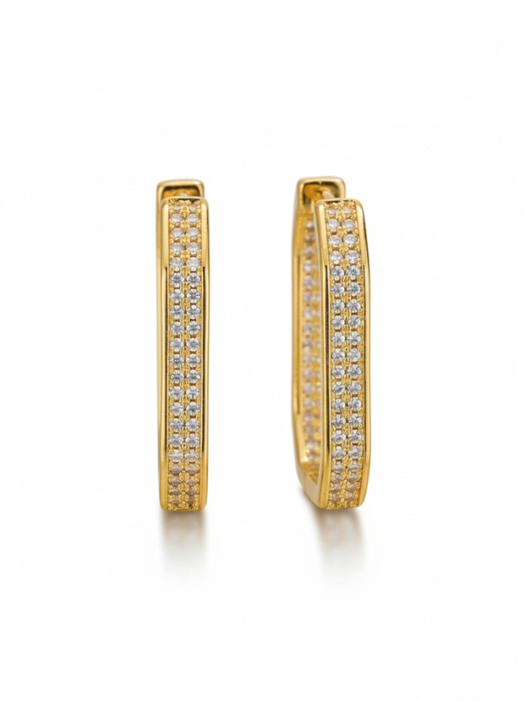 White CZ Hoops