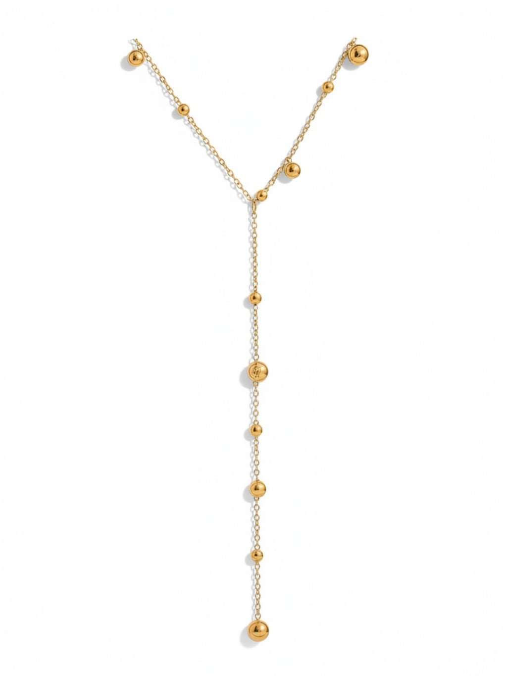 Long Tassel Round Bead Necklace