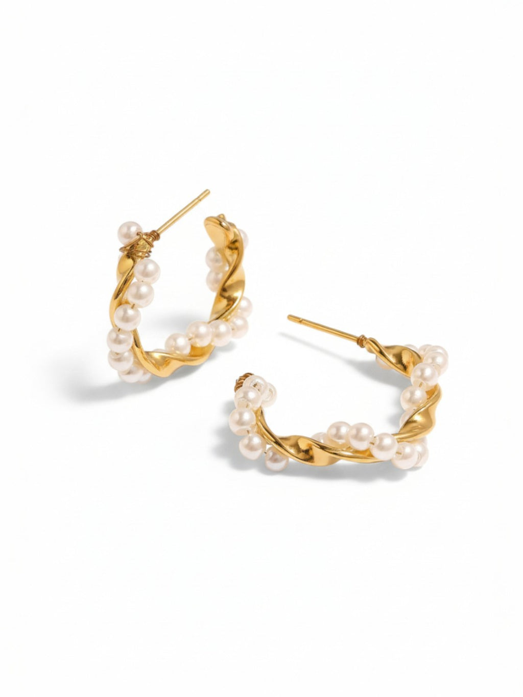CC Pearl Twist Earrings