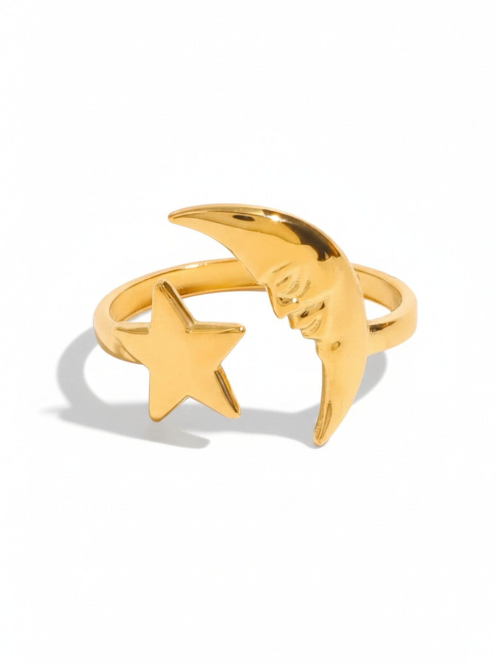 Star Moon Asymmetrical Ring