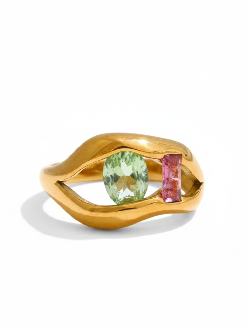 Geometric Stone Ring Size 7