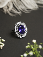 Purple Single Stone Ring
