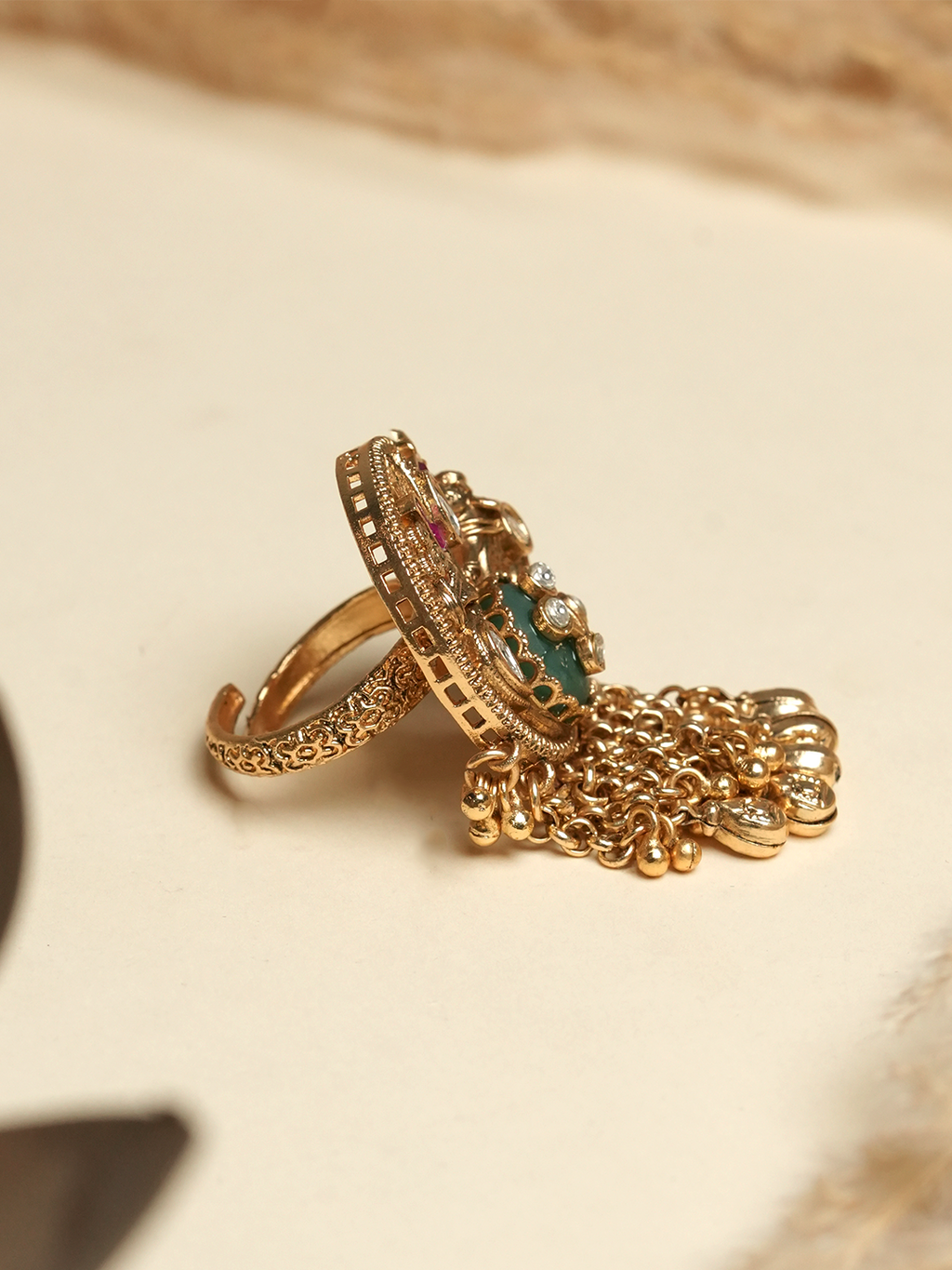 Long Heritage Ghungroo Ring