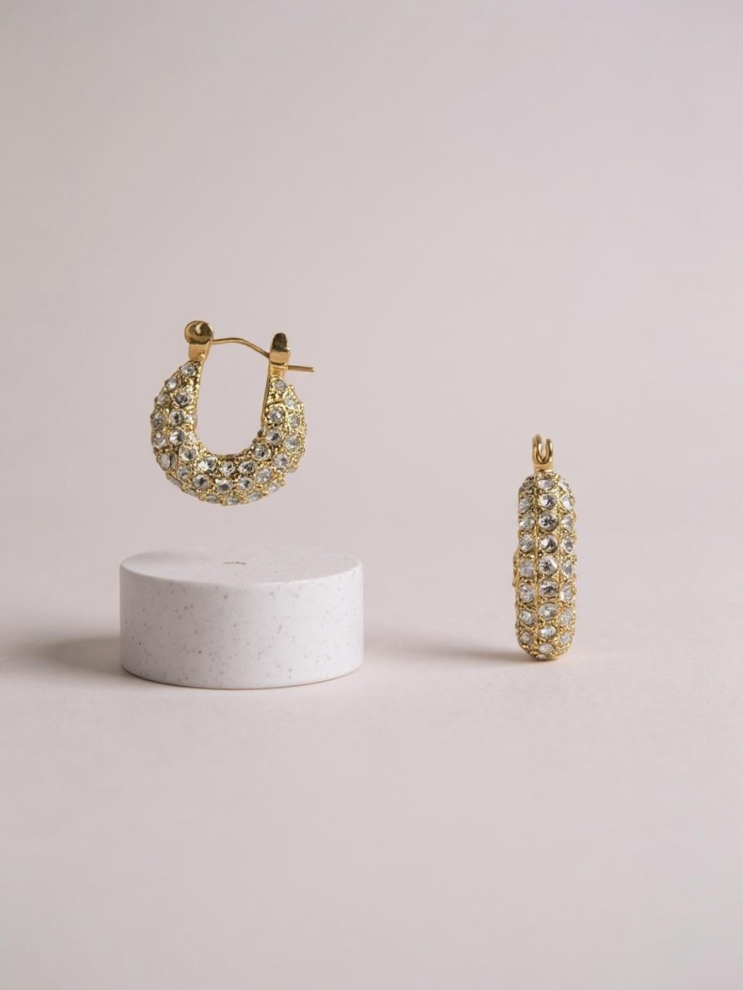 Luxury Bling Cubic Zirconia Round Hoops