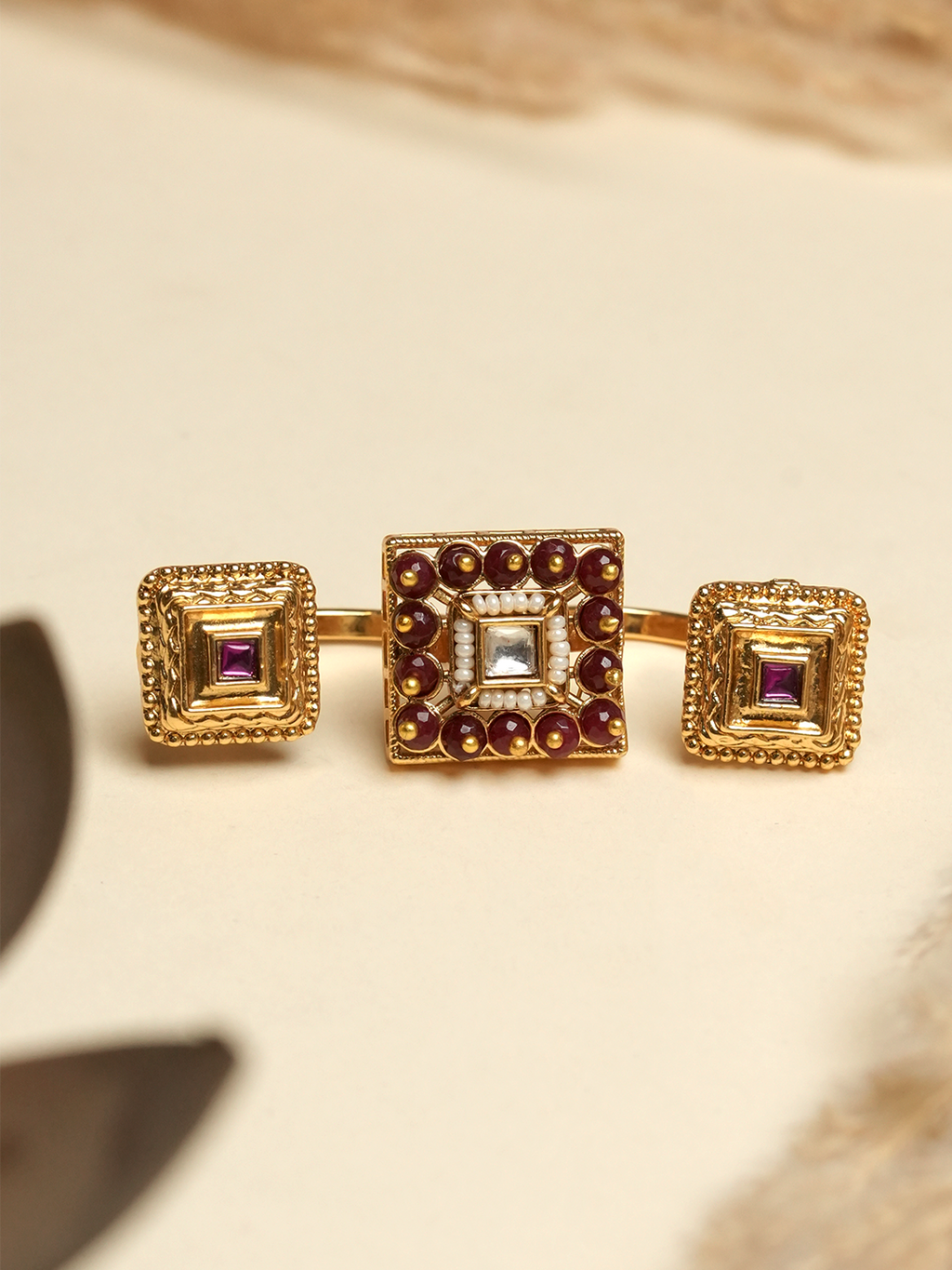 Square Two Finger Ring