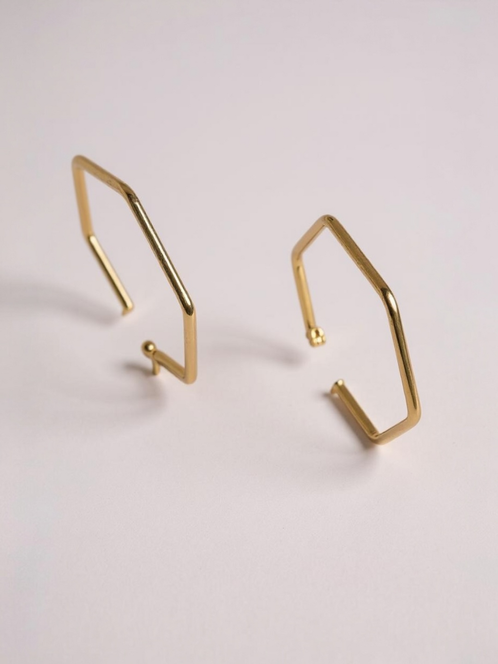 Hexagon Drop Earrings