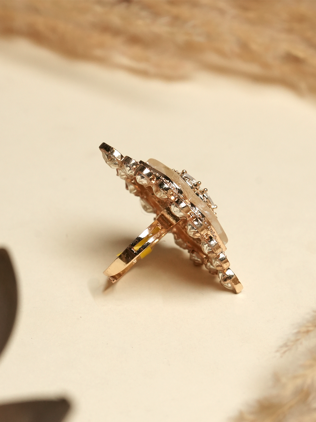 Moissanite Marble Ring