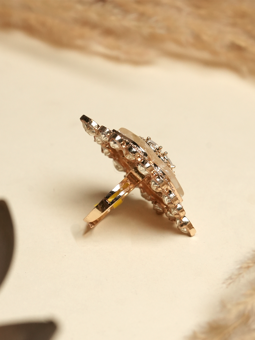 Moissanite Marble Ring