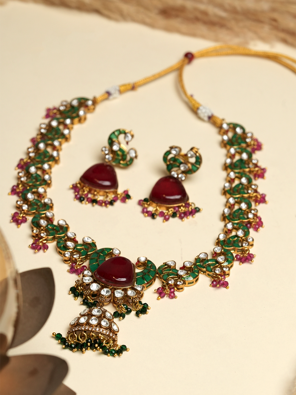 Jadau Peacock Necklace