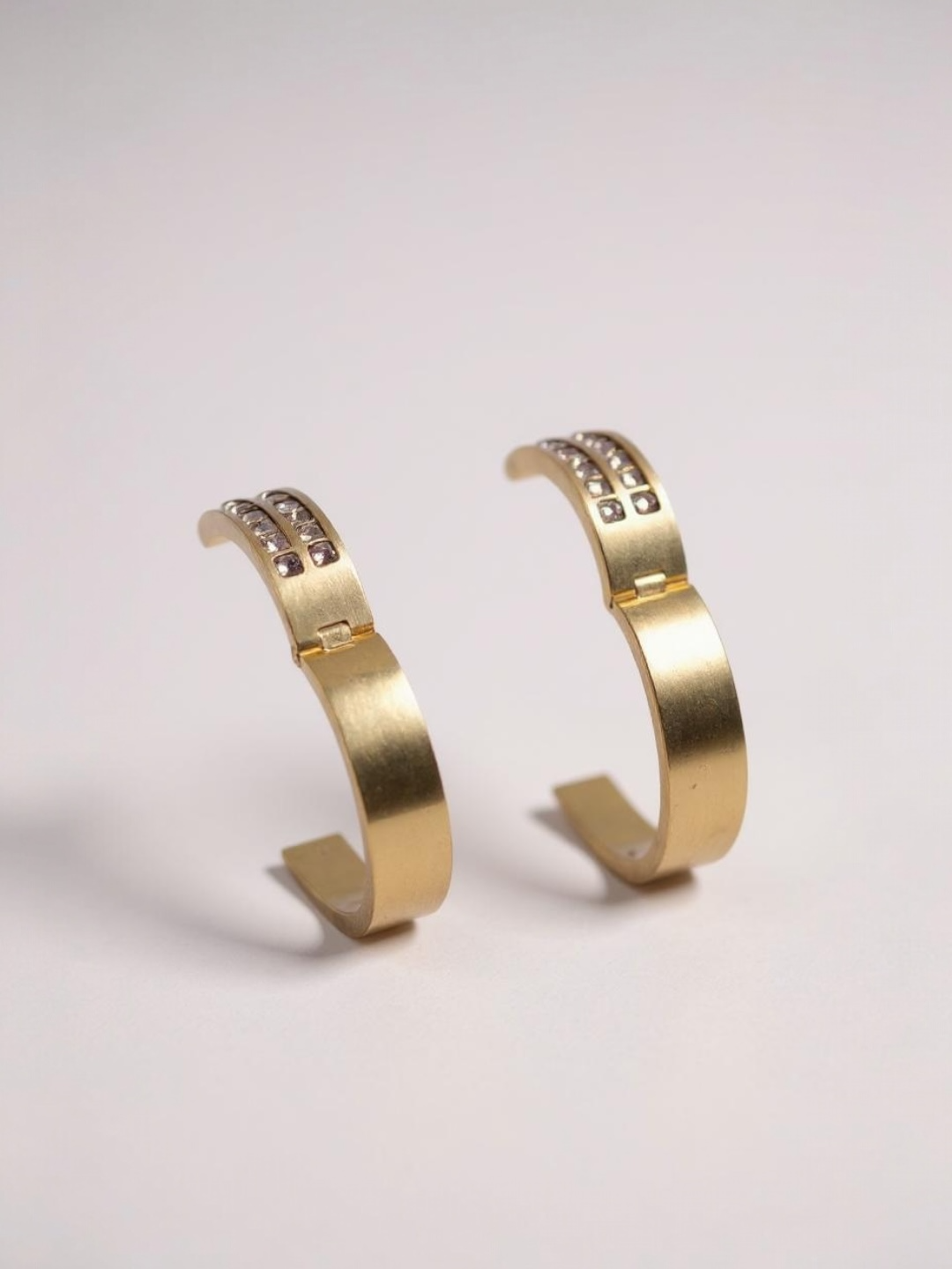 Pink CZ Stone Hoops