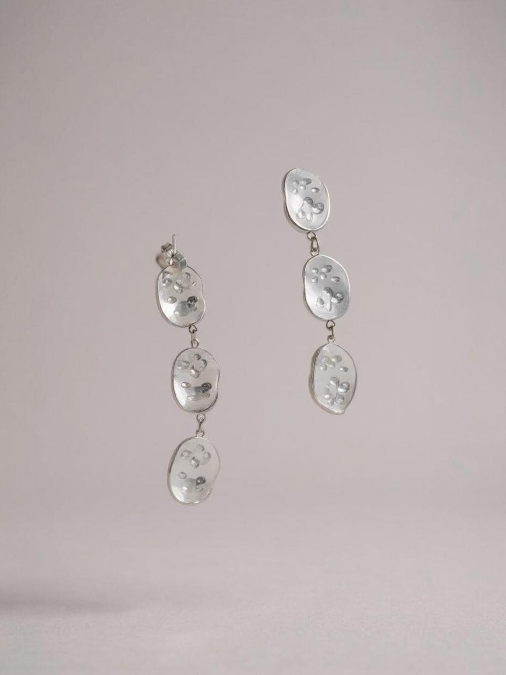 Hammered Drop Dangle Earrings