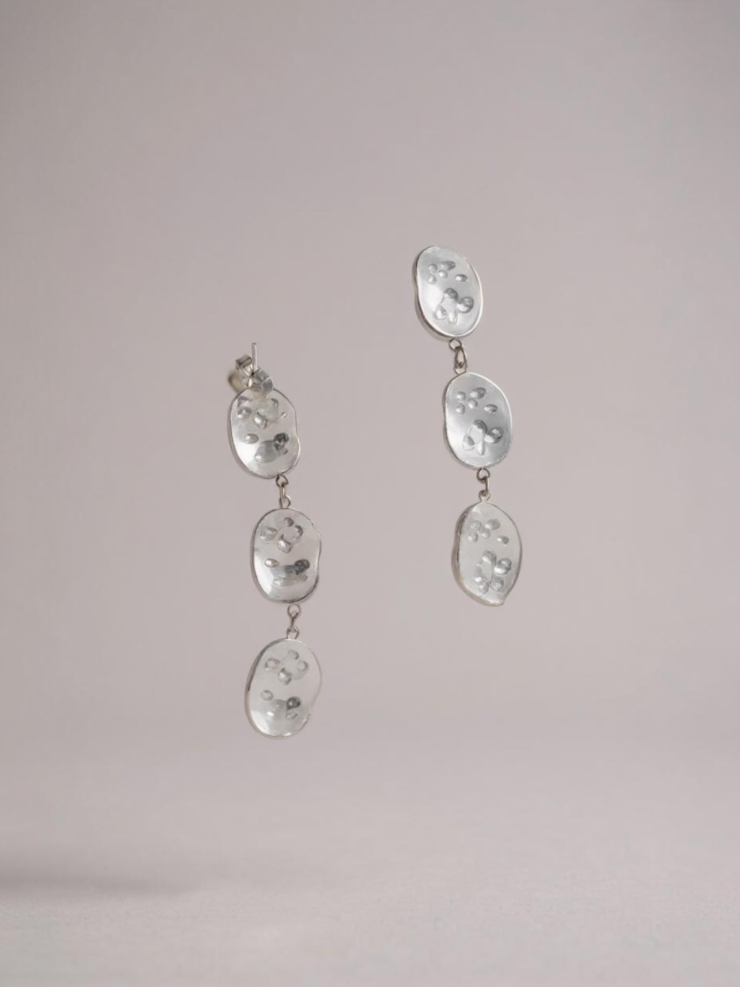Hammered Drop Dangle Earrings