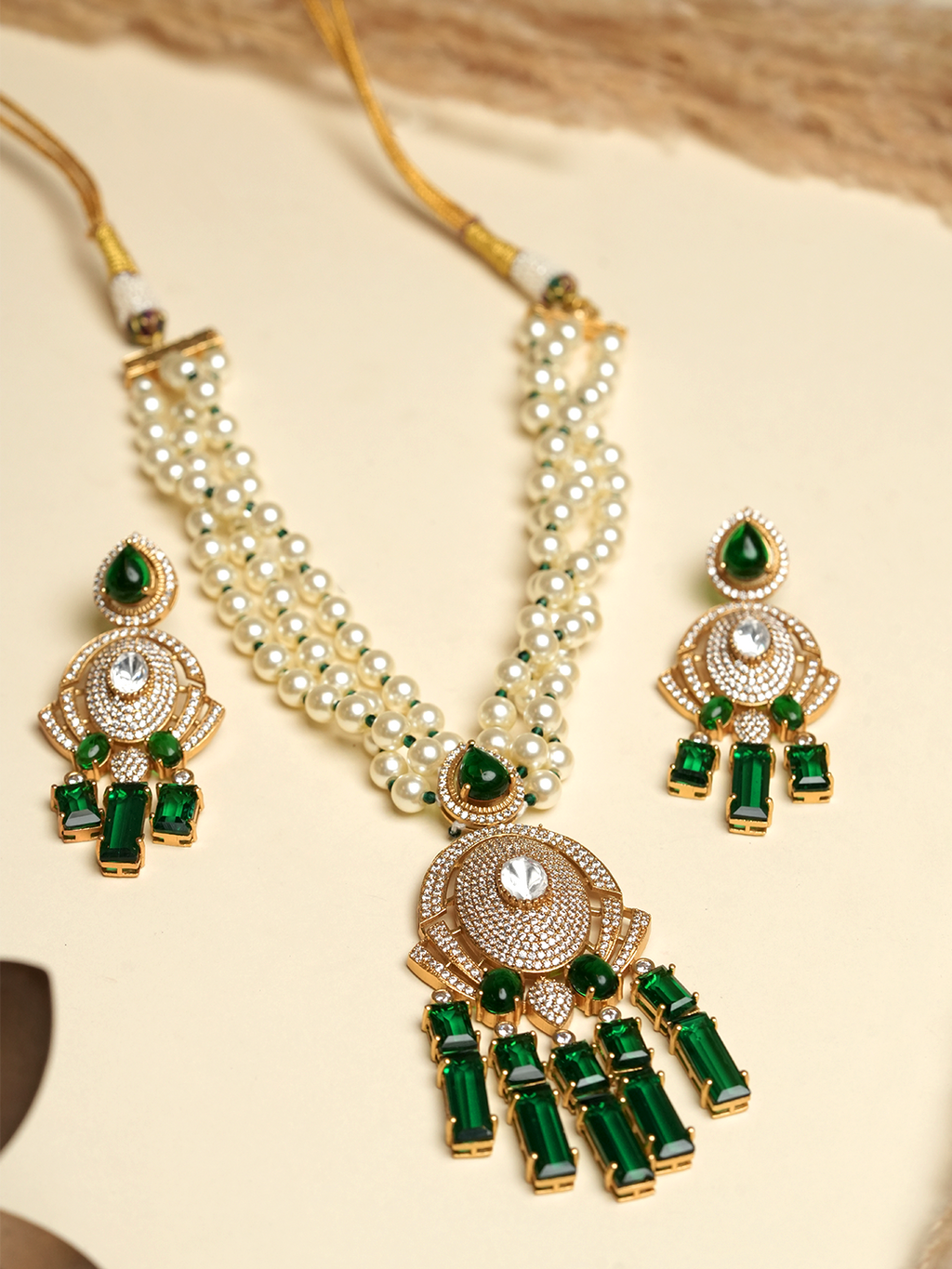 Designer Necklace with Pearl Mala