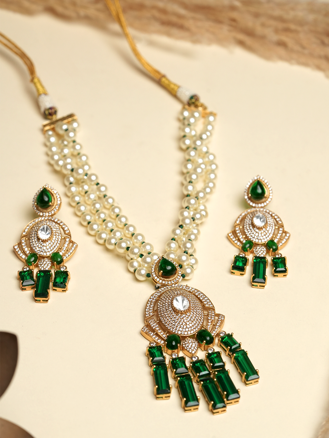 Designer Necklace with Pearl Mala