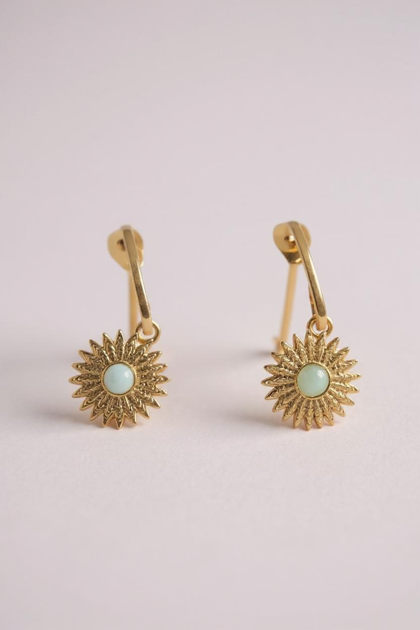 Natural Stone Drop Dangle Earrings