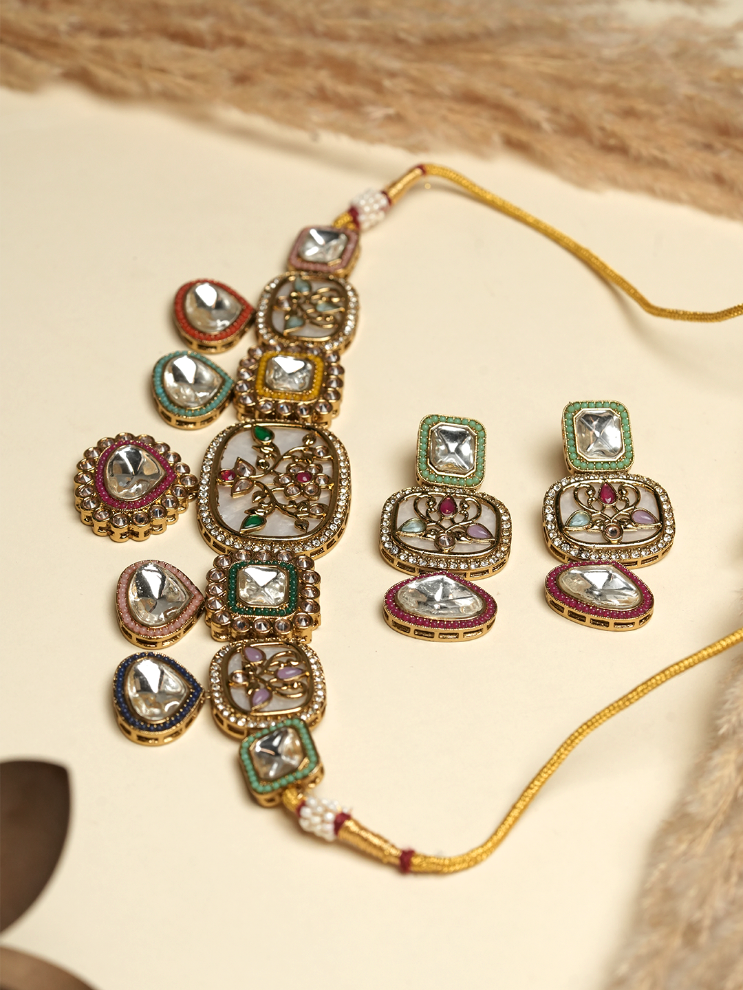 Multicolor Kundan Necklace