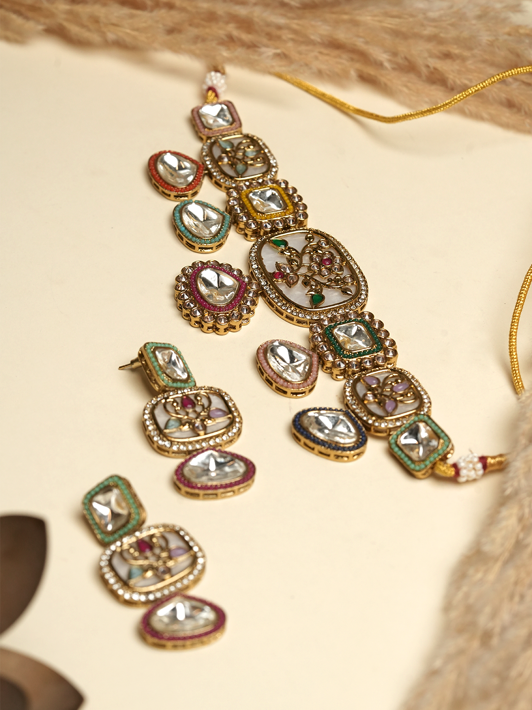 Multicolor Kundan Necklace
