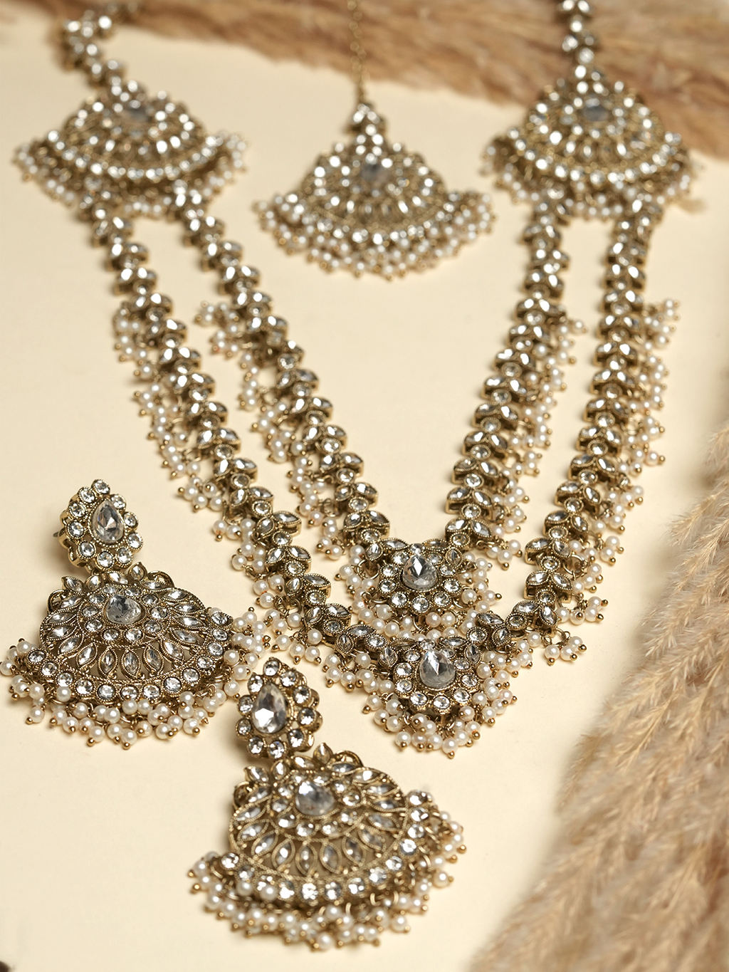Long Reverse AD Necklace Set
