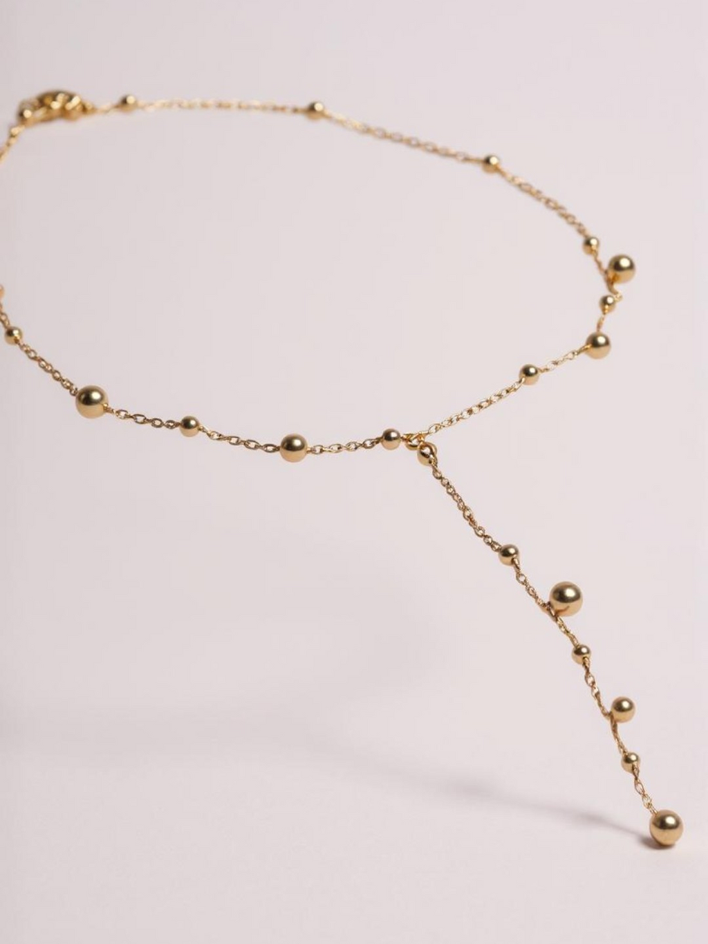 Long Tassel Round Bead Necklace