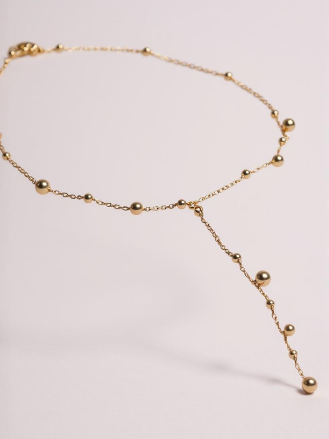 Long Tassel Round Bead Necklace