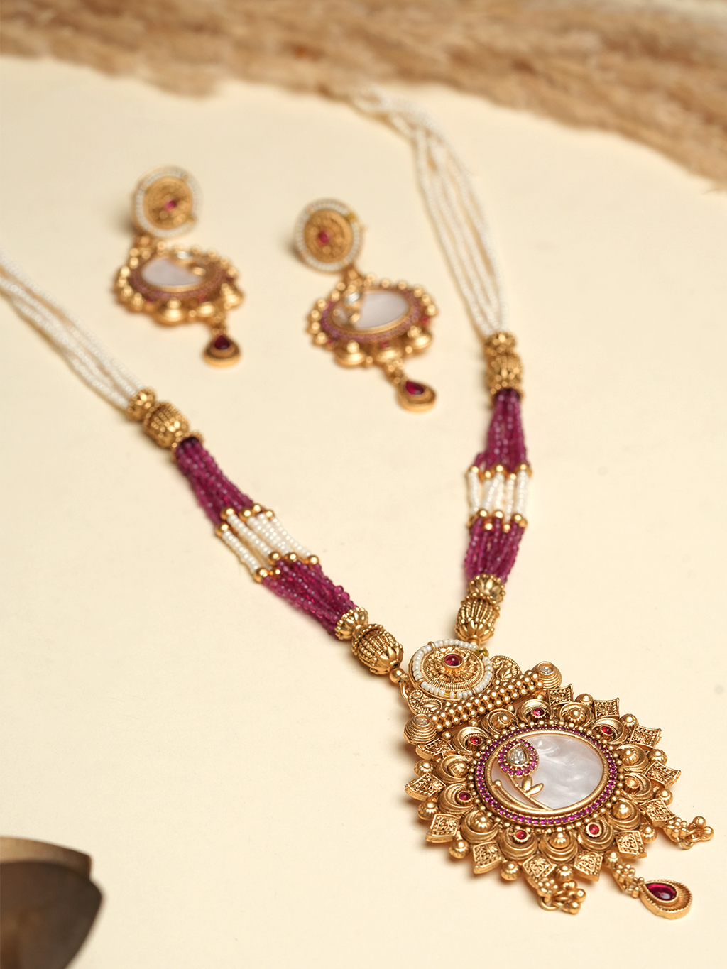 Long Marble Pendant Set