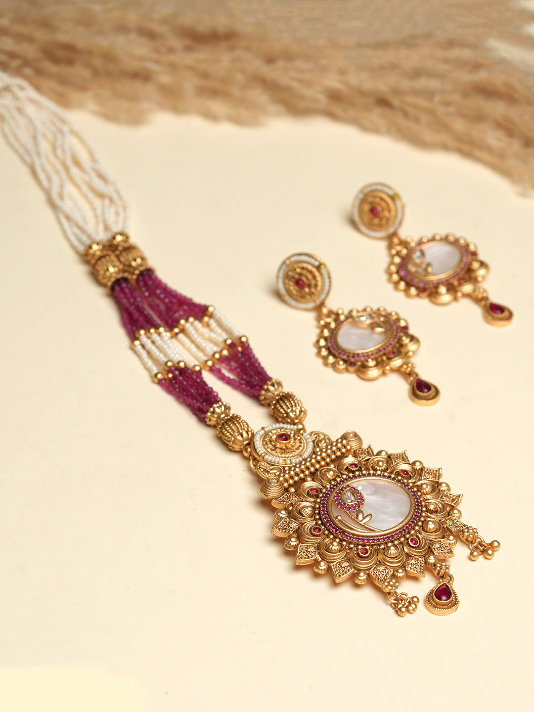 Long Marble Pendant Set