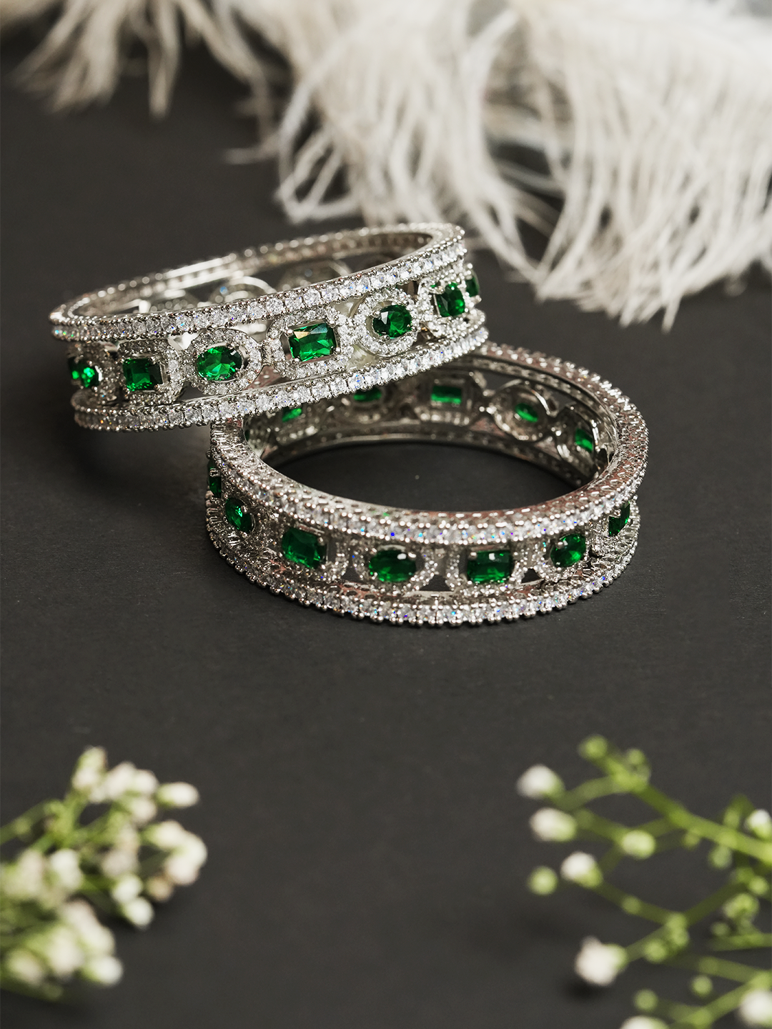 Designer AD Green Bangles