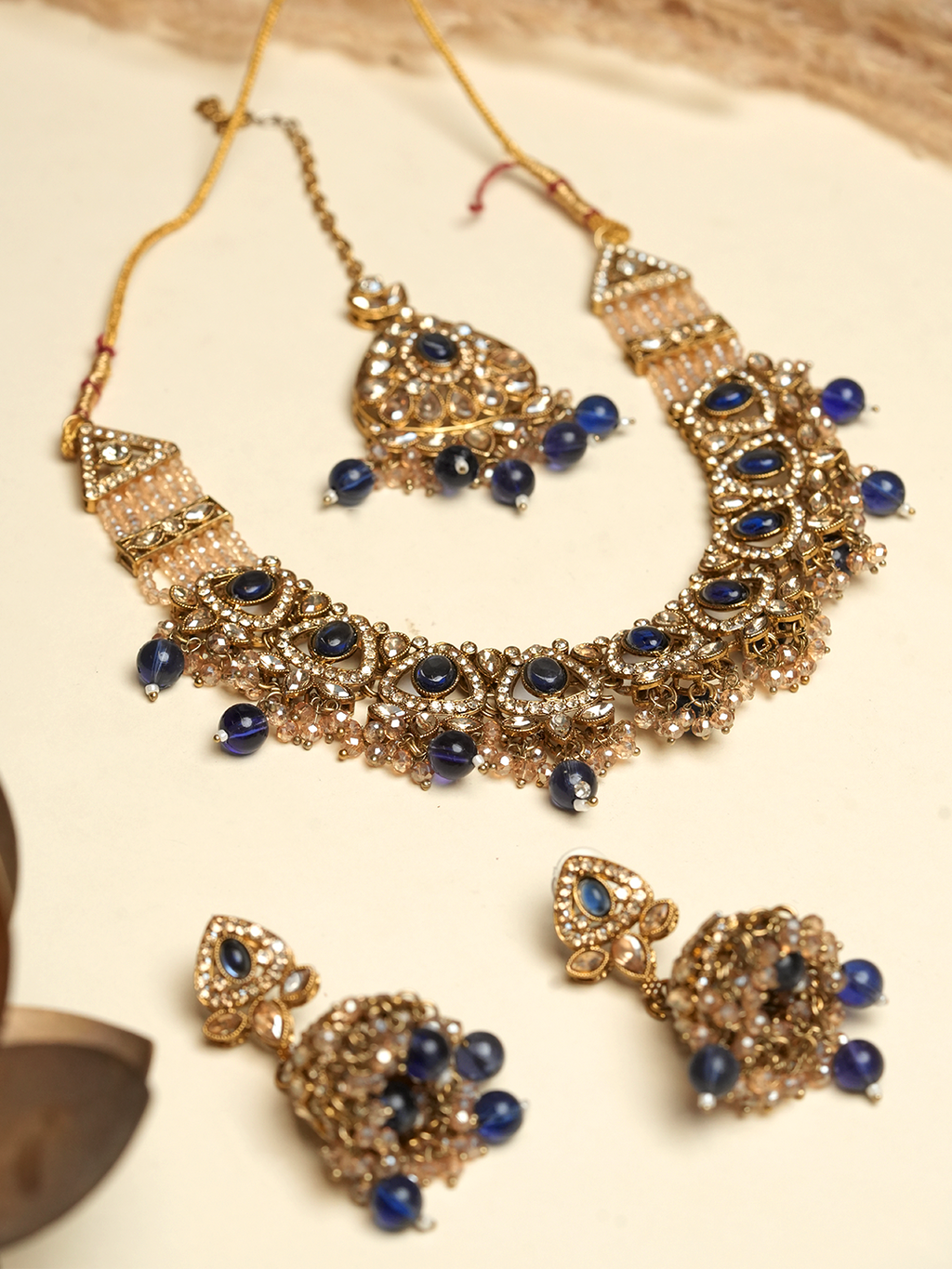 Blue Reverse AD Necklace