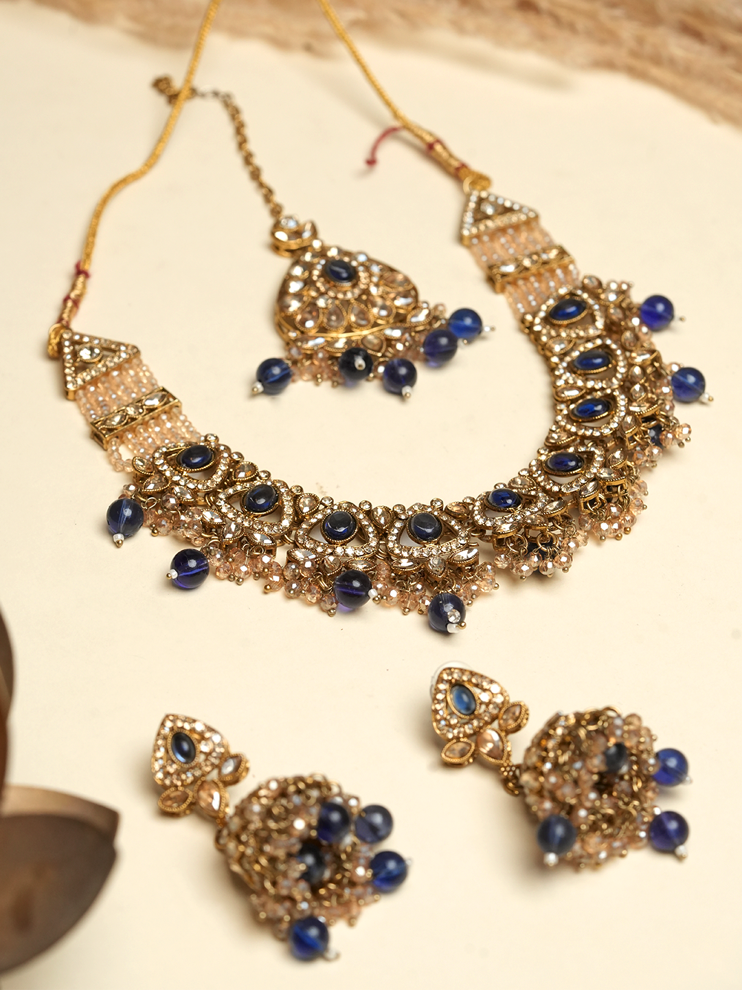 Blue Reverse AD Necklace