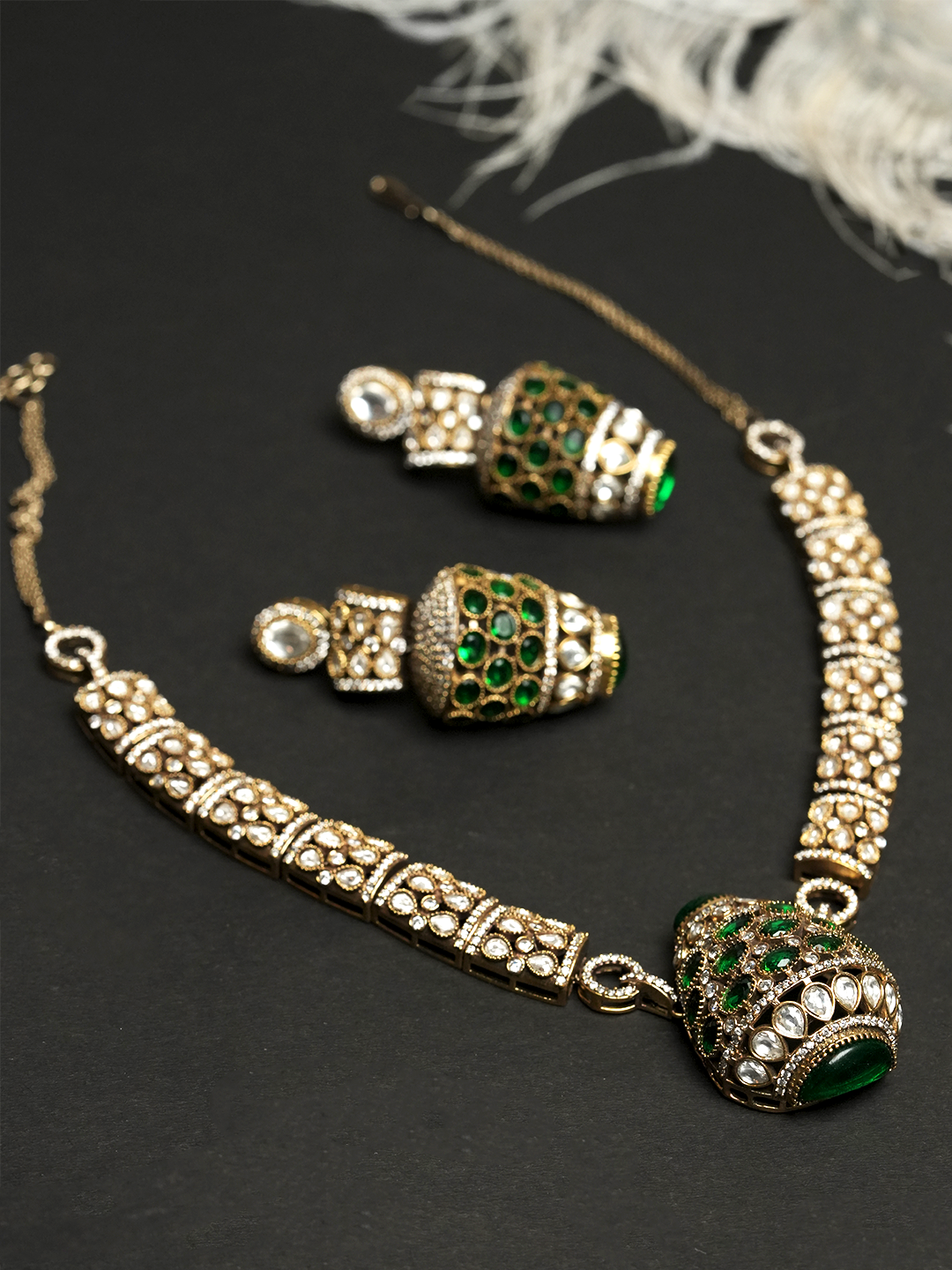 Designer Mehendi Polish Necklace Set