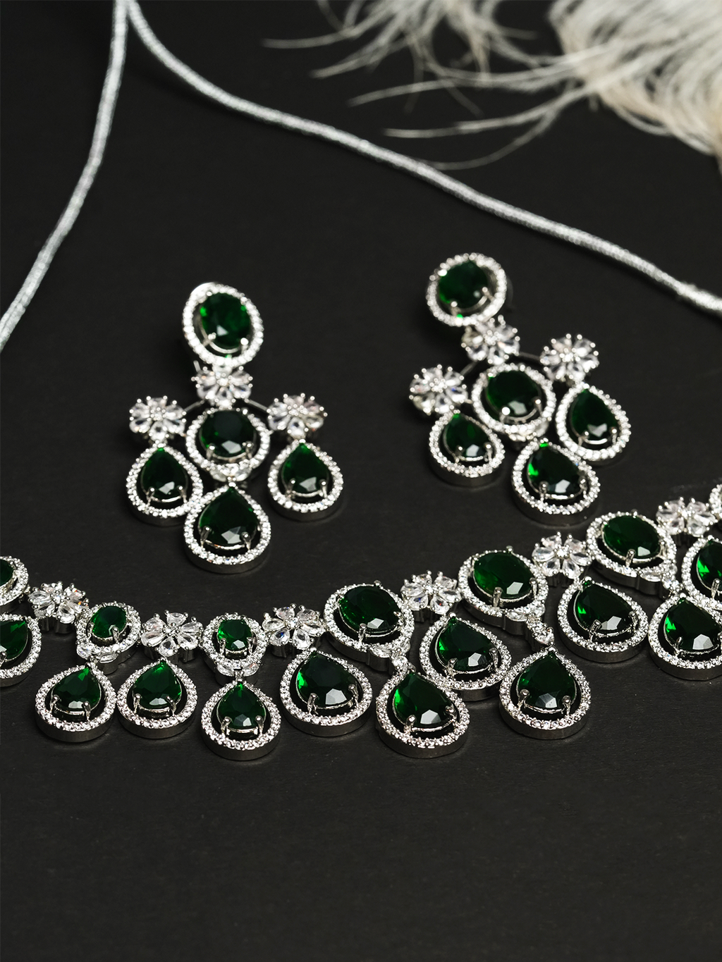 Green Stone AD Necklace