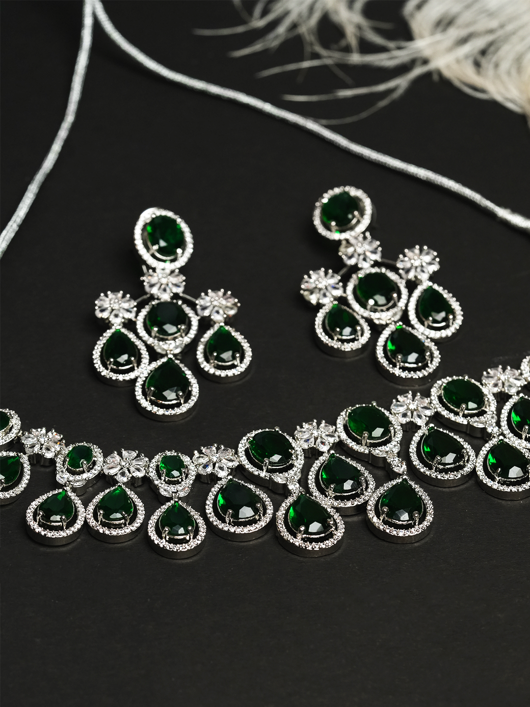 Green Stone AD Necklace
