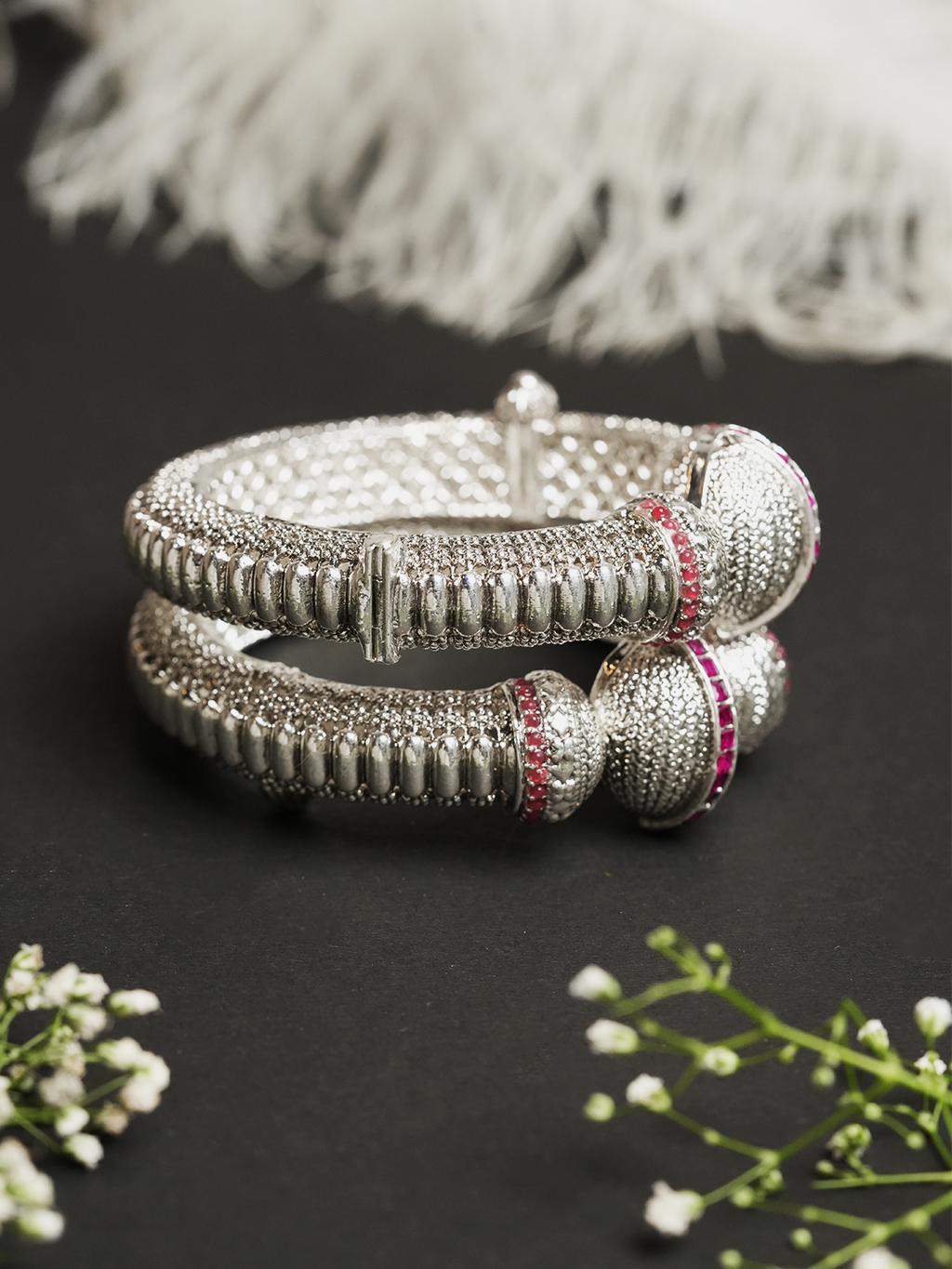 Designer Heavy Silver Kada