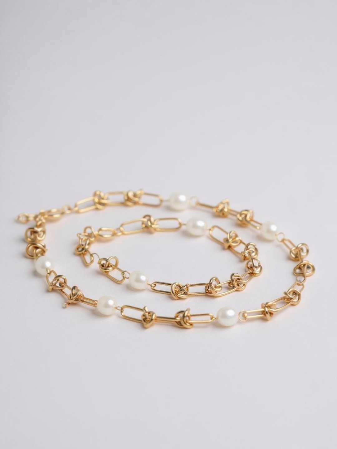 Natural Pearl Stainless Steel Chain with Bracelet