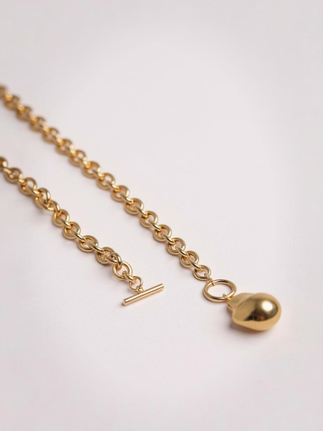 Water Drop Link Chain Pendant Necklace