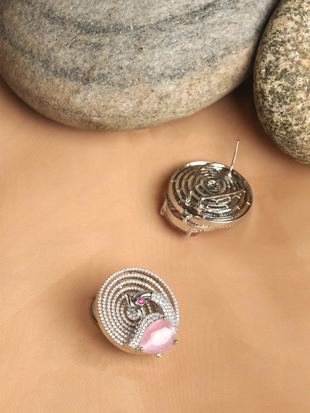 Peacock Shape AD Earrings