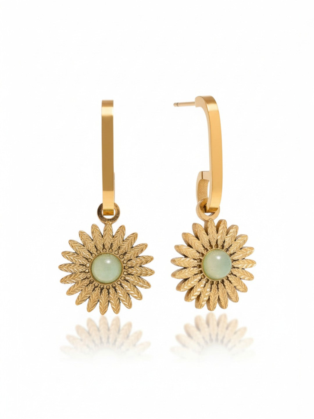 Natural Stone Drop Dangle Earrings