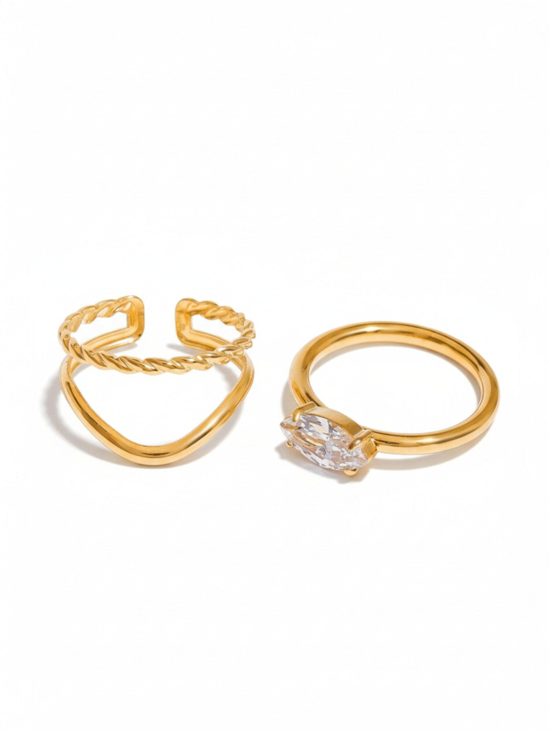 White Diamond Marquise Shaped Diamond Ring
