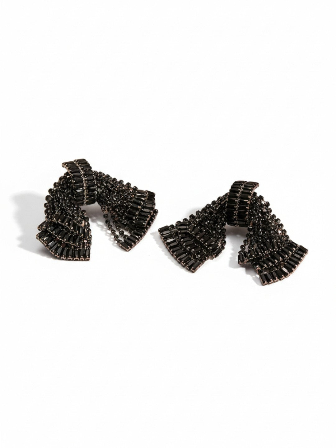 Bow Knot Rhinestones Earrings