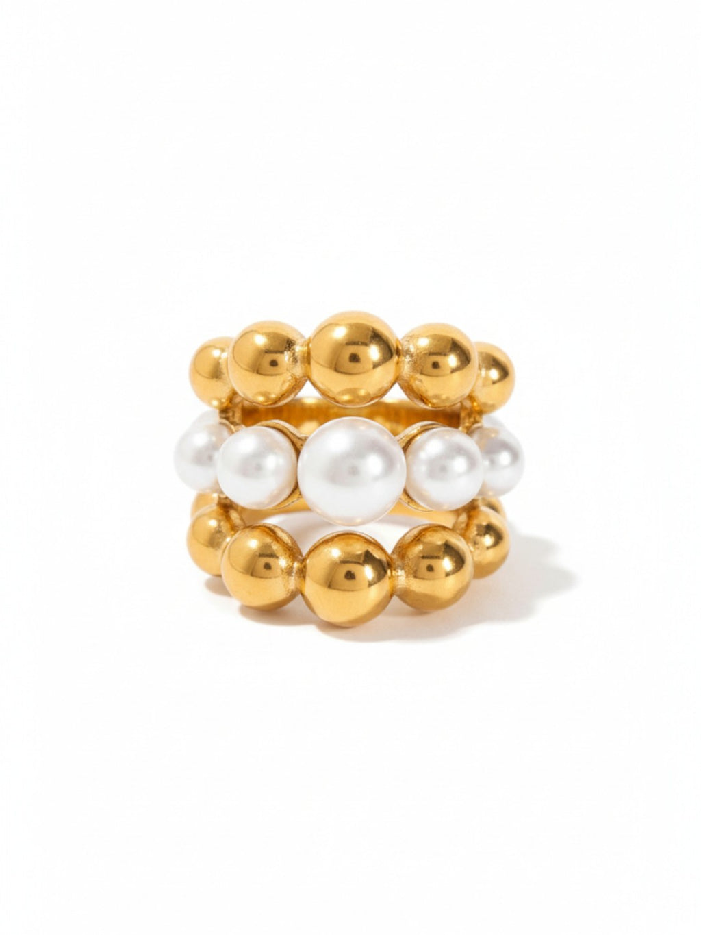 Pearl Ball Layered Ring