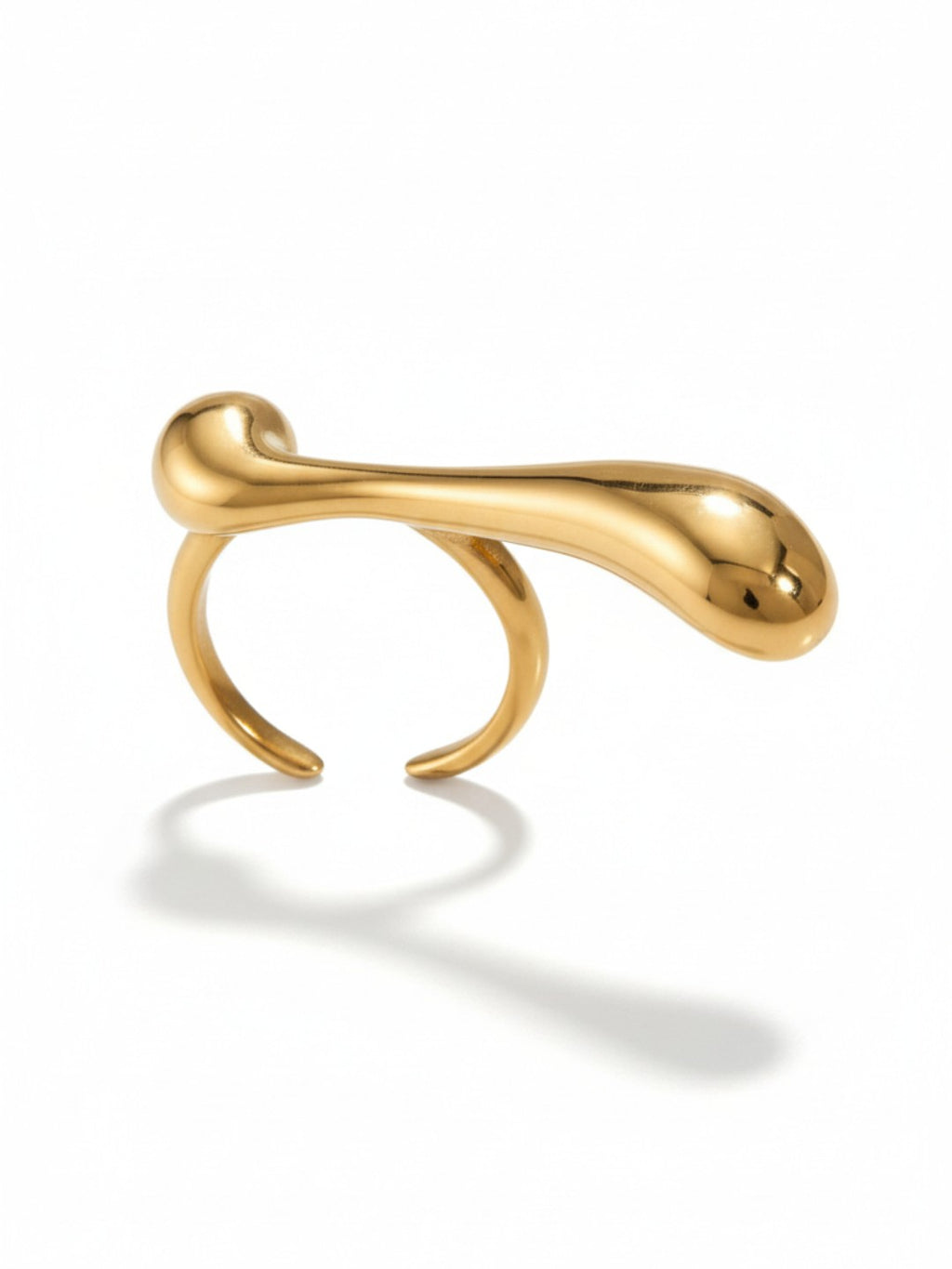 Water Drop Irregular Curve Open Ring