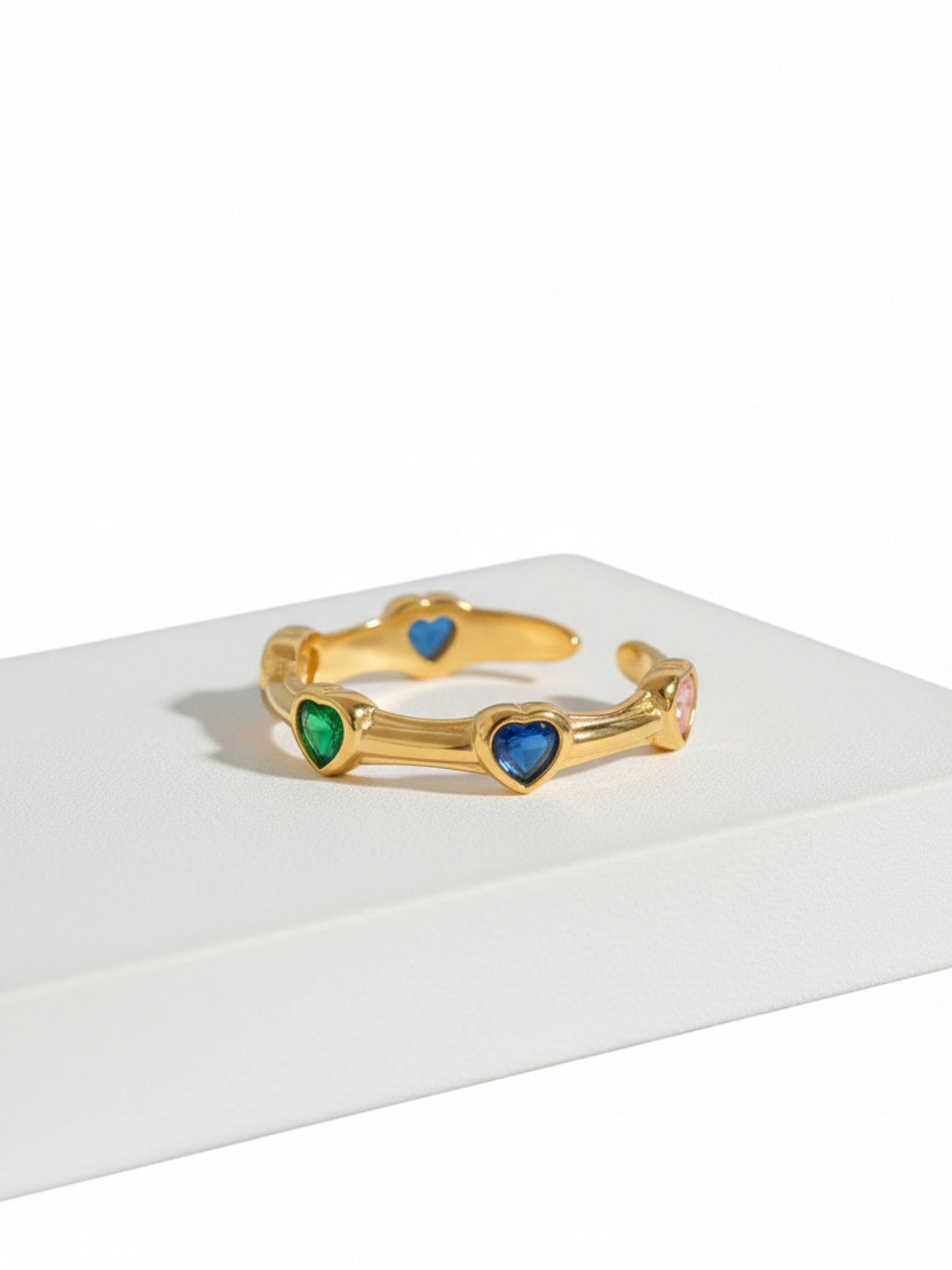 Multicolor Stainless Steel Open Ring